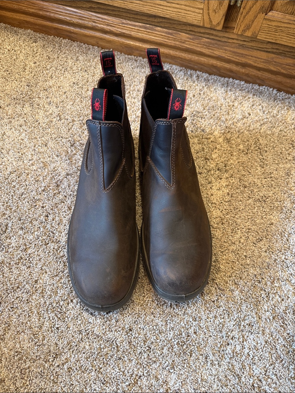 Men's Brown RedBack Slip-On Leather Work Boots